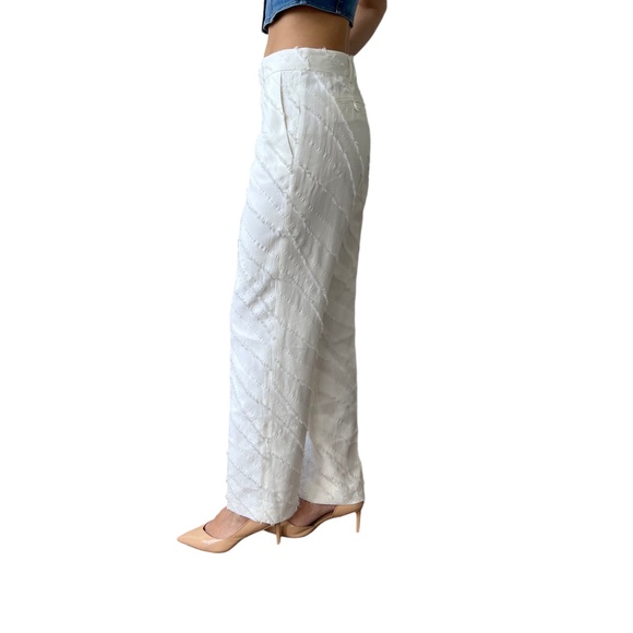 Zadig &Voltaire Ecru Jacquard Fringe High Rise pant/SzFr36/US4 ret $498 EPIC🔥🎁 - Picture 1 of 9